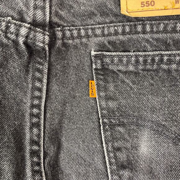 Vintage Levis Mens 38x32 Orange Tab Black 550 Jeans Made in USA - Picture 9 of 11